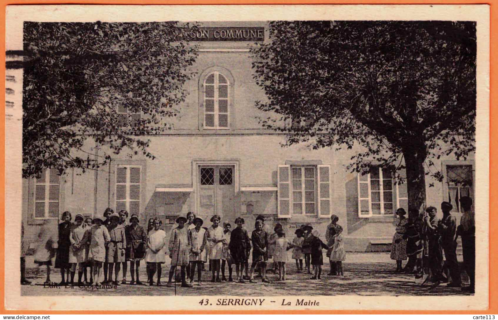 21 - B34397CPA - SERRIGNY - La Mairie  - Ecole - Très Bon état - COTE-D'OR - Autres & Non Classés