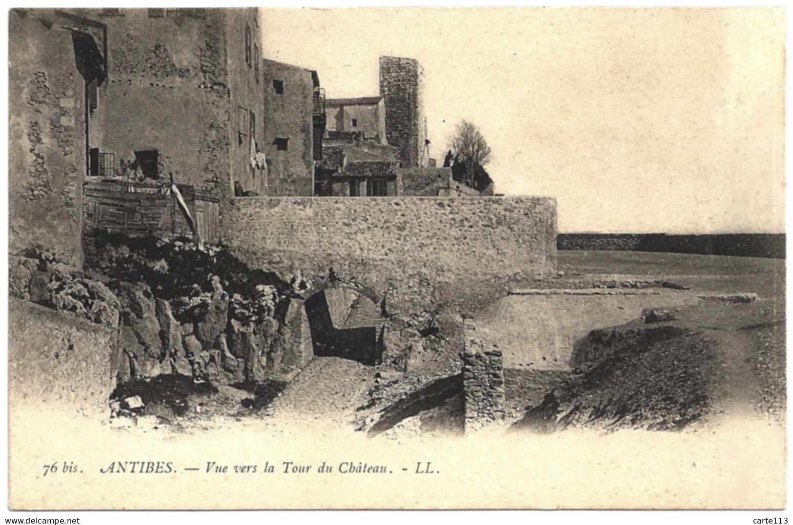 6 - B33663CPA - ANTIBES - Vue Vers La Tour Du Château - Carte Pionniere - Parfait état - ALPES-MARITIMES - Autres & Non Classés