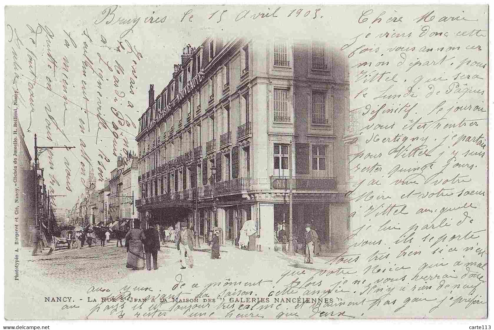 54 - B32643CPA - NANCY - Rue St Jean  - Galeries Nancéennes - Carte Pionniere - Parfait état - MEURTHE-ET-MOSELLE - Nancy