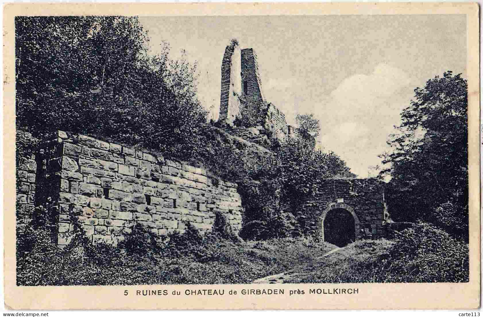 67 - B32401CPA - MOLLKIRCH - Ruines  Du Chateau De Girbaden - Très Bon état - BAS-RHIN - Autres & Non Classés