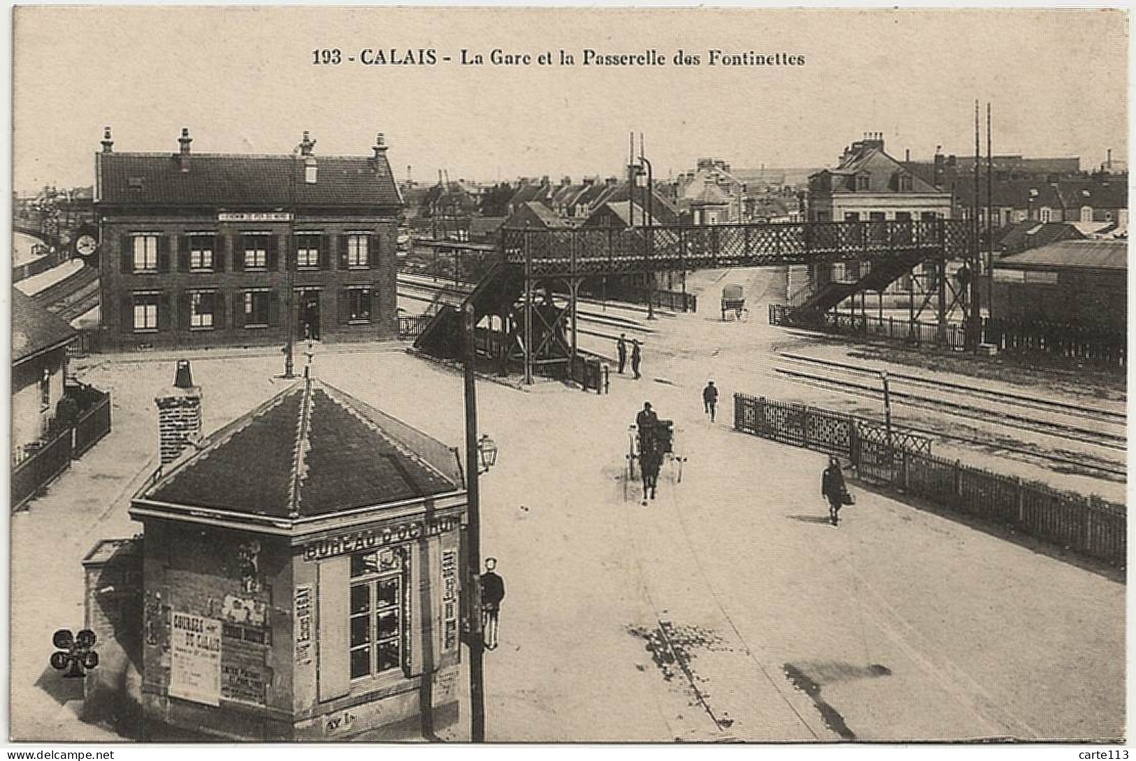62 - B30575CPA - CALAIS - Gare Et Passerelle Des Fontinettes -octroi - Très Bon état - PAS-DE-CALAIS - Calais
