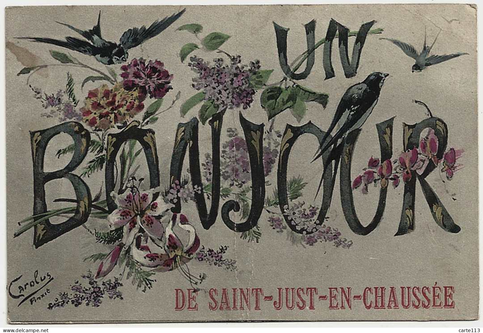 60 - B30384CPA - SAINT JUST EN CHAUSSEE - Un Bonjour - Très Bon état - OISE - Saint Just En Chaussee