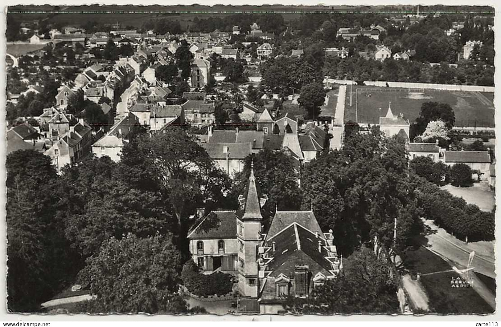 60 - B30343CPSM - PRECY SUR OISE - Vue Aerienne - En Avion Au Dessus - Très Bon état - OISE - Précy-sur-Oise