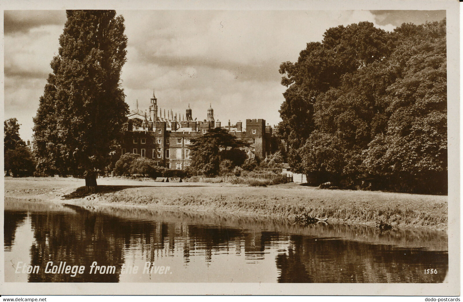 PC00376 Eton College From The River. RP - World