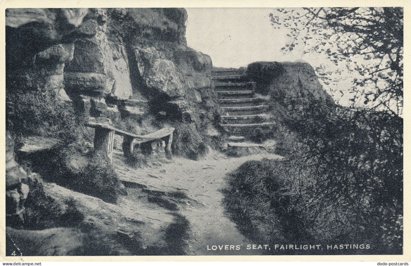 PC00148 Lovers Seat. Fairlight. Hastings. 1957 - World