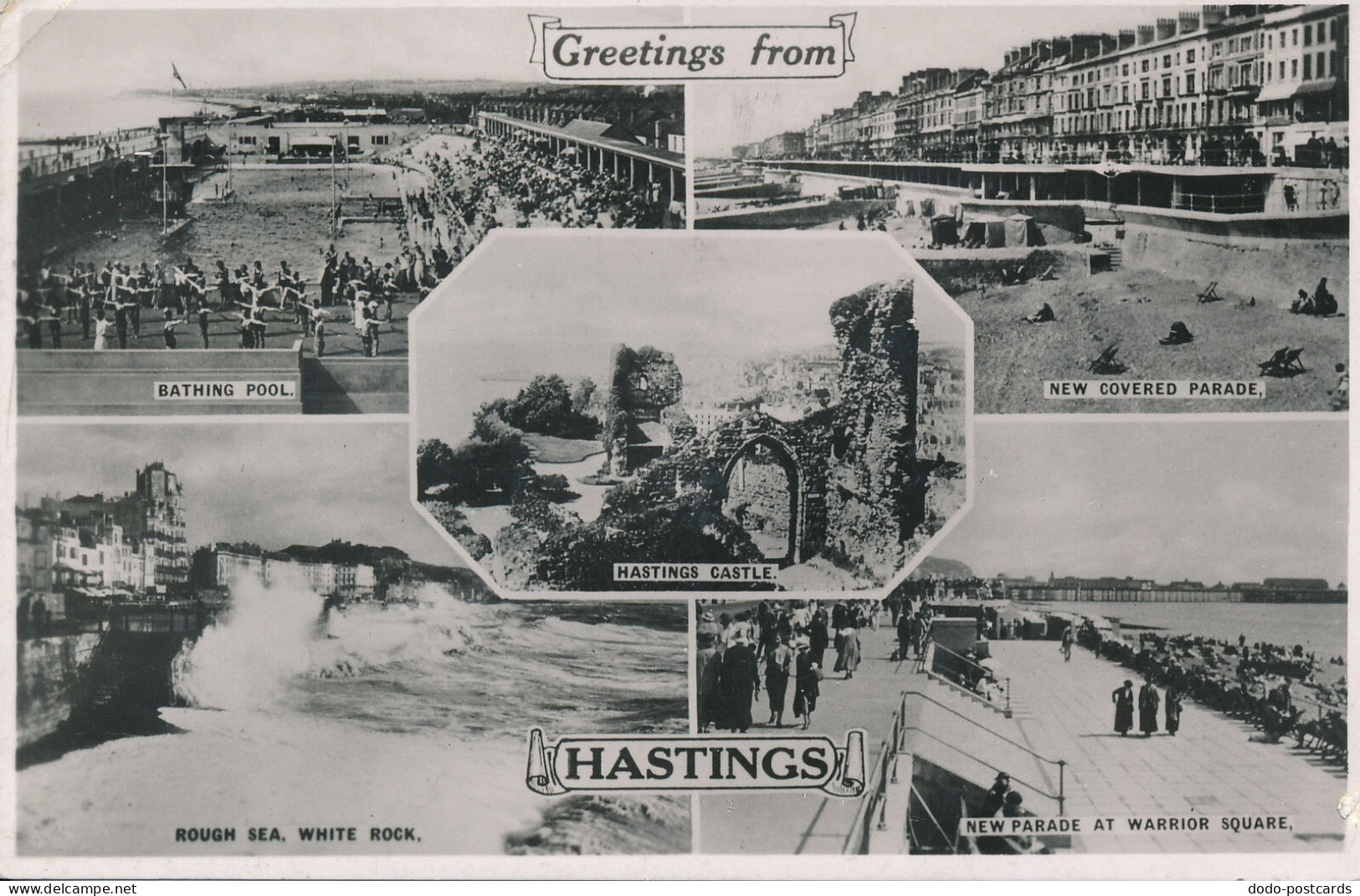PC00143 Greetings From Hastings. Multi View. Nigh And Sons. RP. 1949 - World