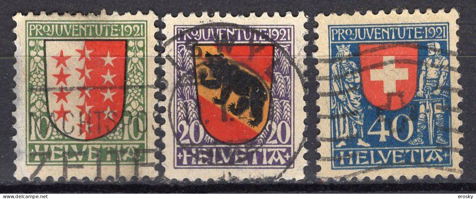 T2781 - SUISSE SWITZERLAND Yv N°185/87 Pro Juventute Defecteuse - Used Stamps