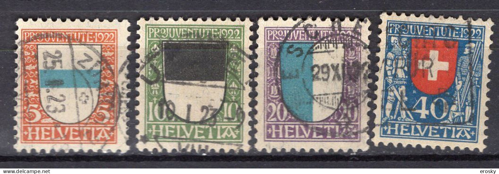 T2784 - SUISSE SWITZERLAND Yv N°188/91 Pro Juventute - Used Stamps