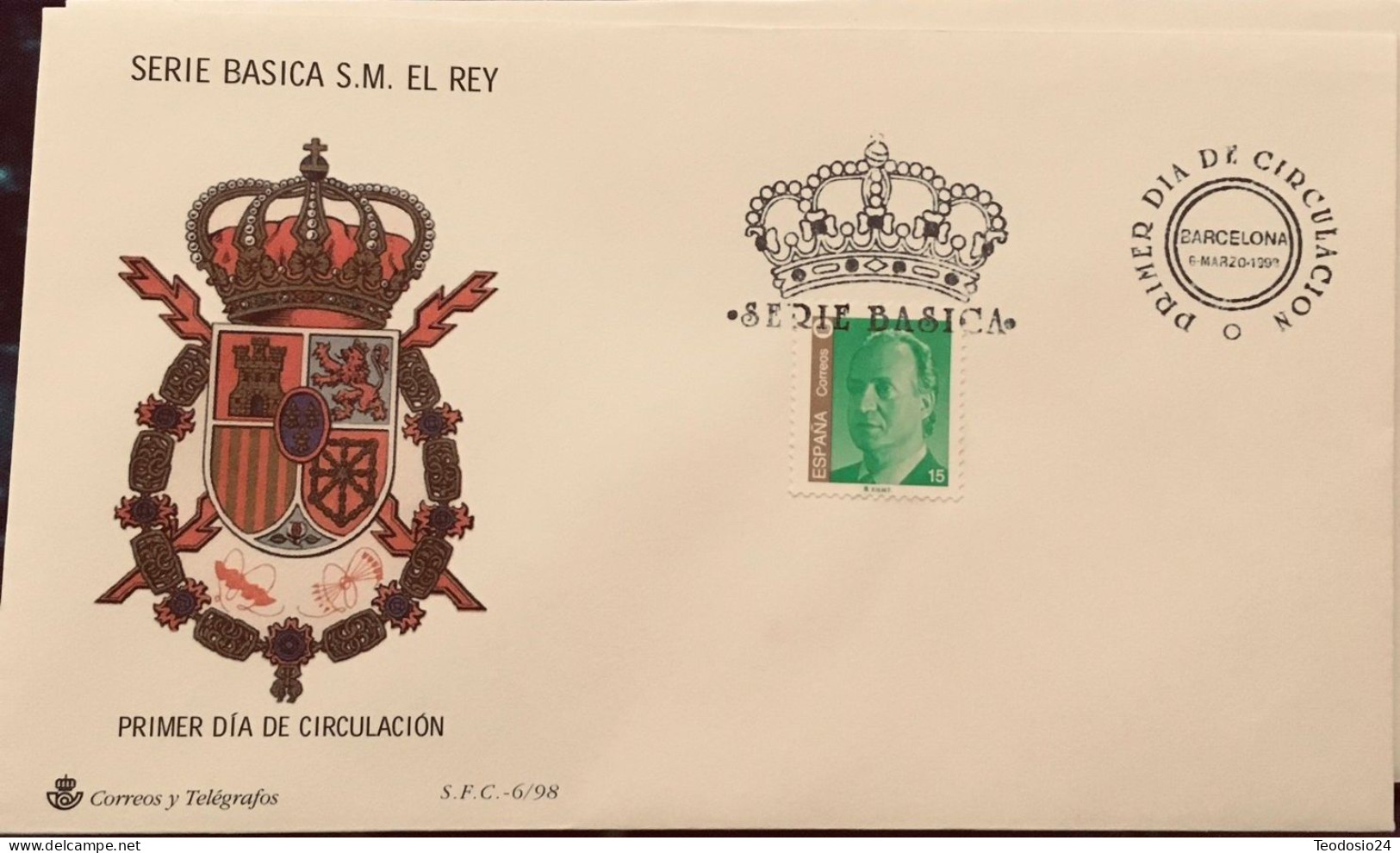 FDC  1998.- Serie Basica S.M. El Rey. - FDC