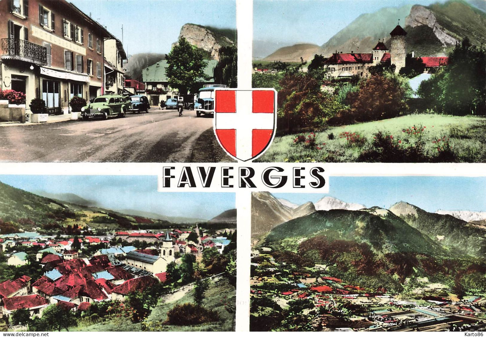 Faverges * Souvenir De La Commune * Cp 4 Vues * Hôtel Des Alpes - Faverges