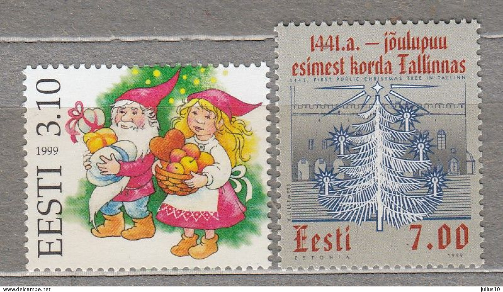 ESTONIA 1999 Christmas MNH(**) Mi 359-360 # Est334 - Estonia