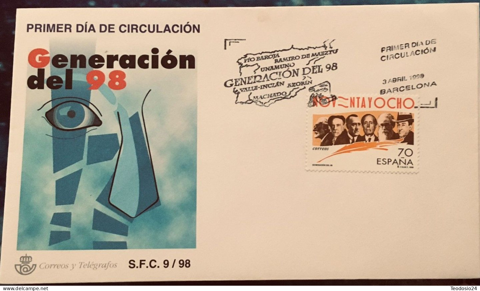 FDC  1998.- Generacion Del 98. - FDC