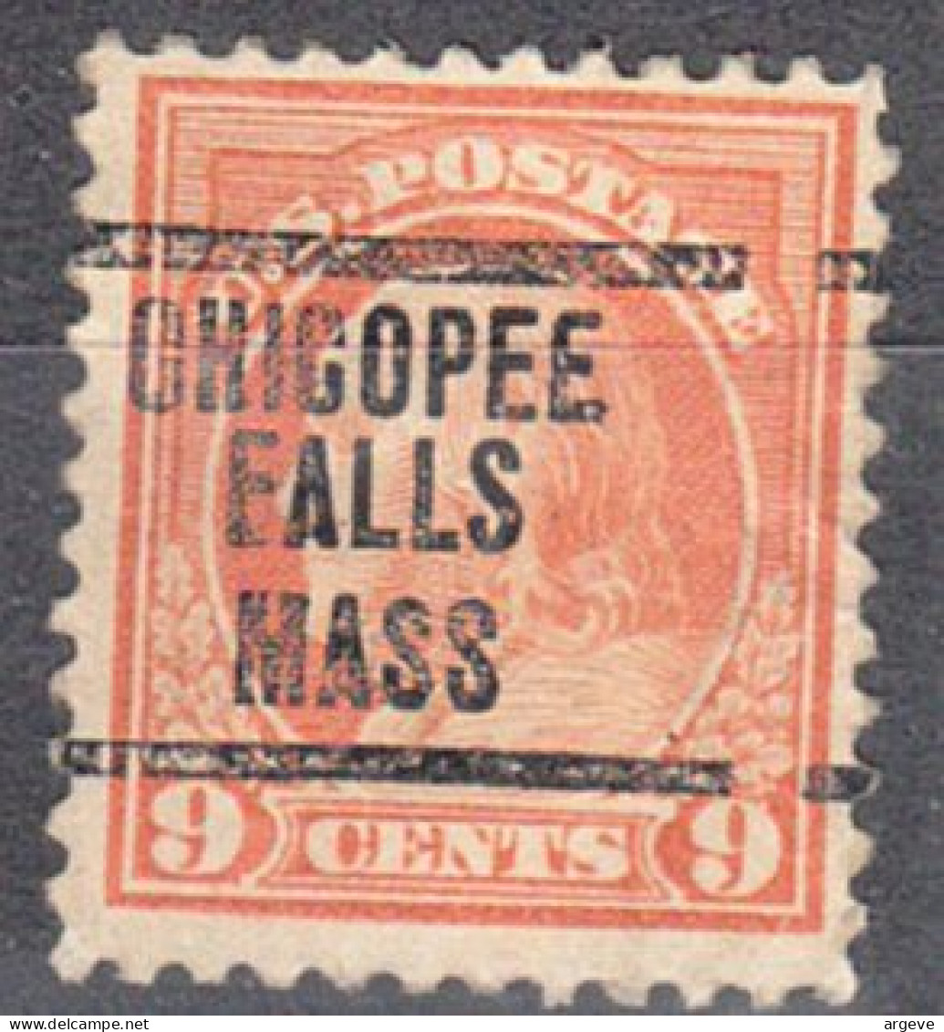 USA Precancel Vorausentwertungen Preo Locals Massachusetts, Chicopee Falls 1917-207 - Voorafgestempeld