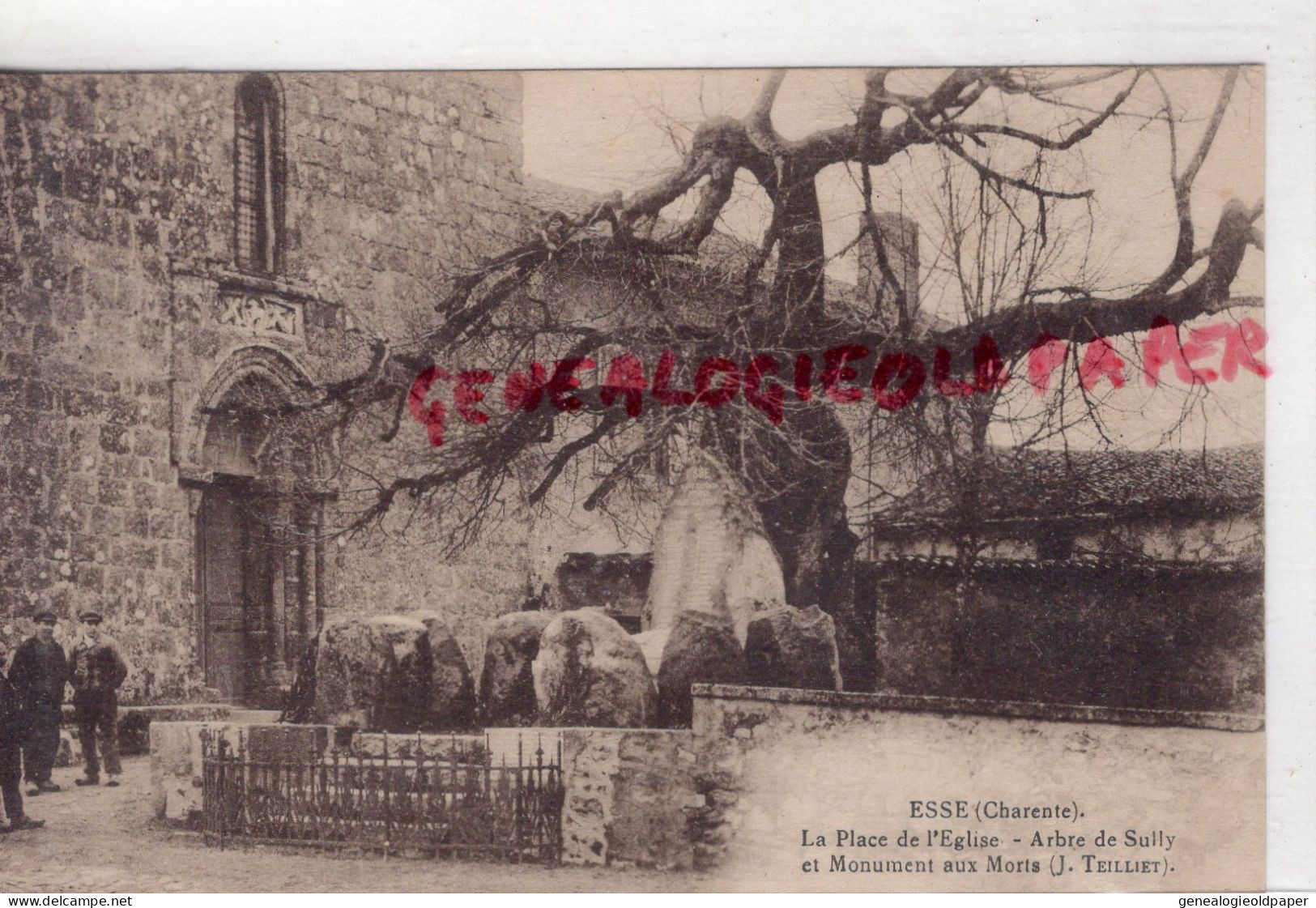 87- ST SAINT JUNIEN- 16-ESSE- LA PLACE EGLISE-ARBRE DE SULLY MONUMENT AUX MORTS DE JEAN TEILLIET - Ohne Zuordnung