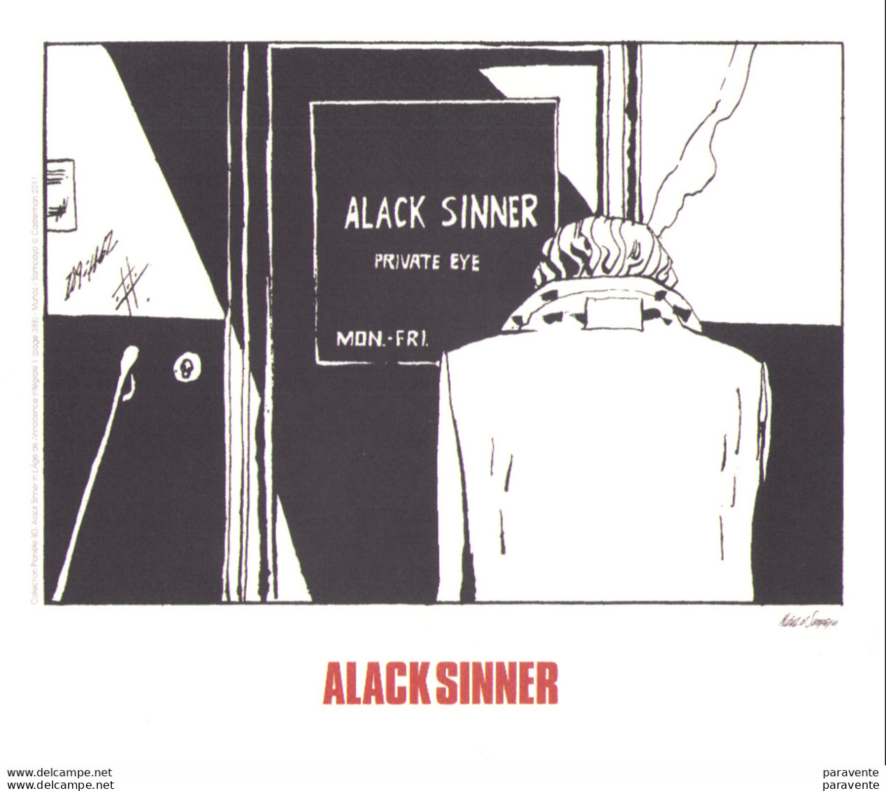 MUNOZ : Exlibris PLANETE BD Pour ALACK SINNER - Illustrateurs M - O