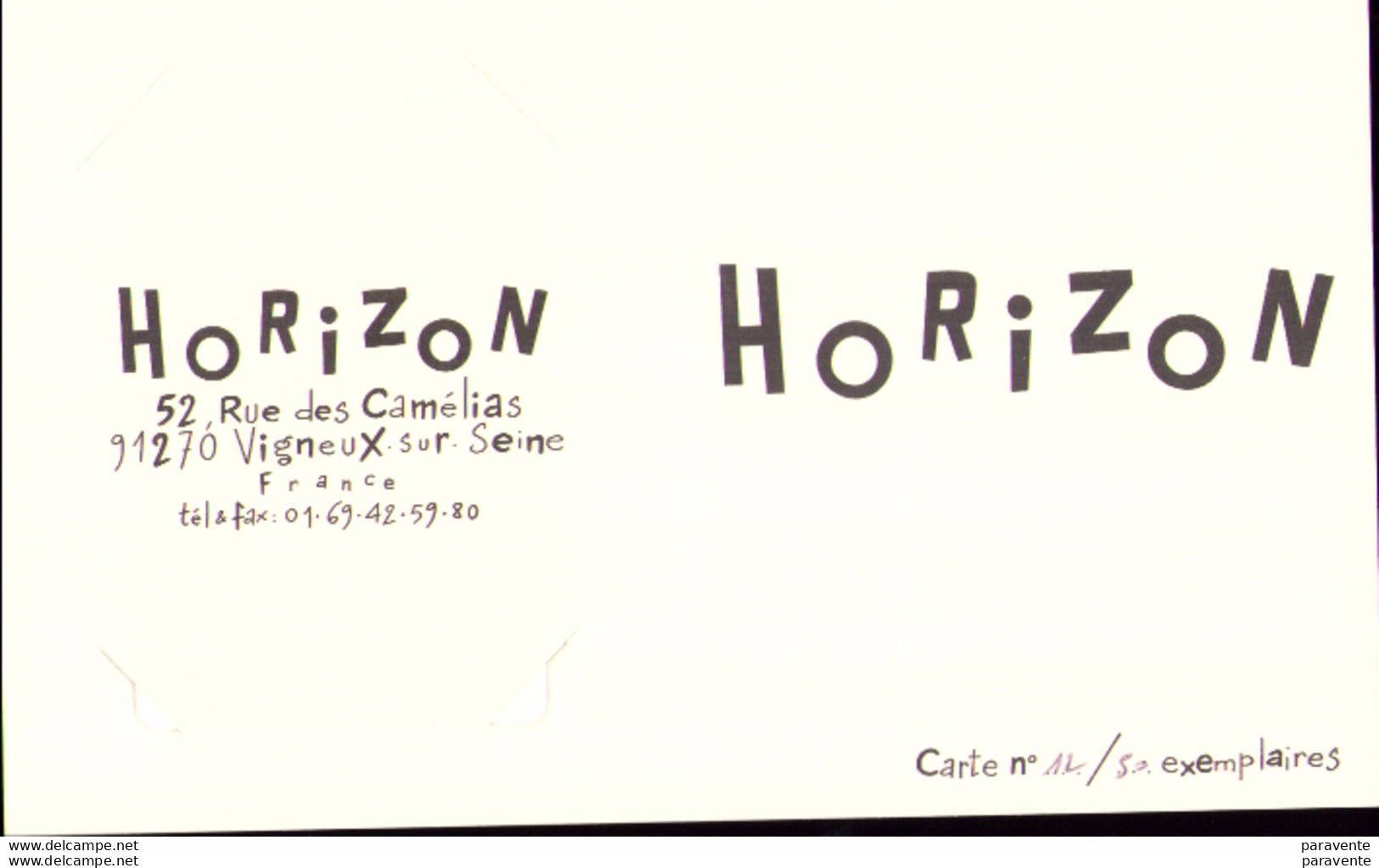 MEYNET : Carte Abonnement HORIZON (n) - Ansichtskarten