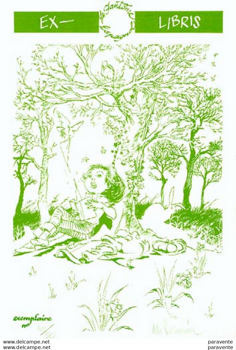 Lot 4 Exlibris Pour 4 SAISONS De DEBRABANTER DESORGHER GEERTS SALMA Pour Libririe FANTOME ESPAGNOL En 1993 (ns) - Illustrators P - R