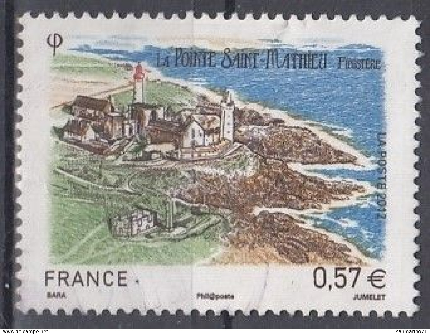 FRANCE 5421,used,falc Hinged - Gebruikt