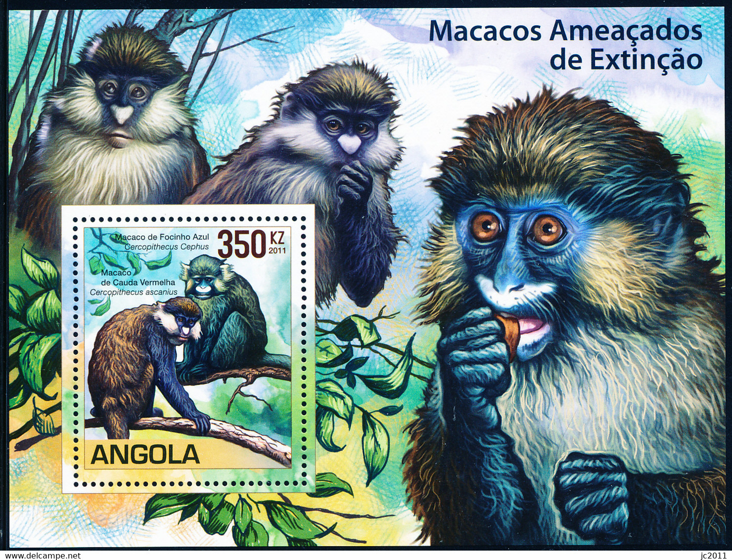 Angola - 2011 - Endangered Monkeys / WWF - MNH - Angola