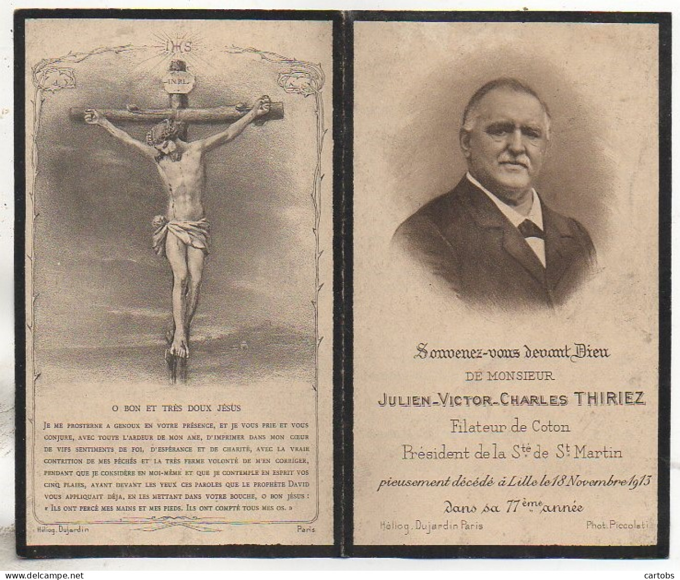 Faire Part De Décès 1913 - Obituary Notices