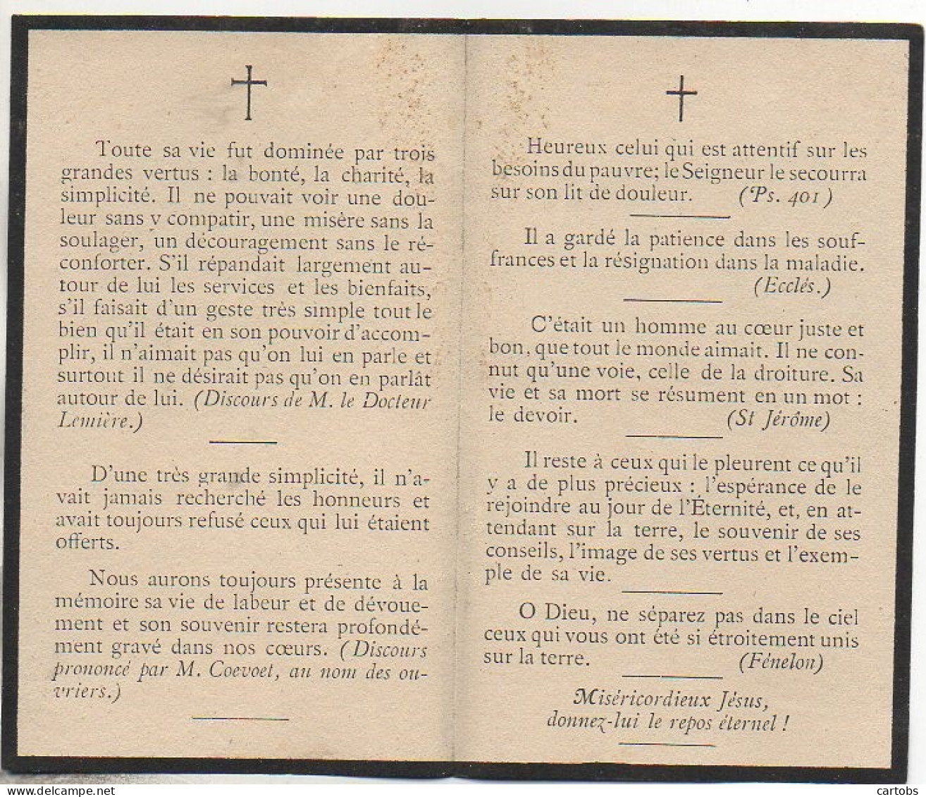 Faire Part De Décès 1913 - Obituary Notices