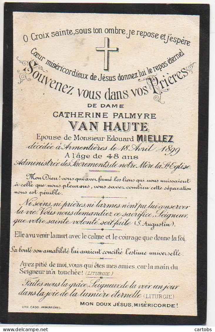 Faire Part De Décès 1899 - Obituary Notices