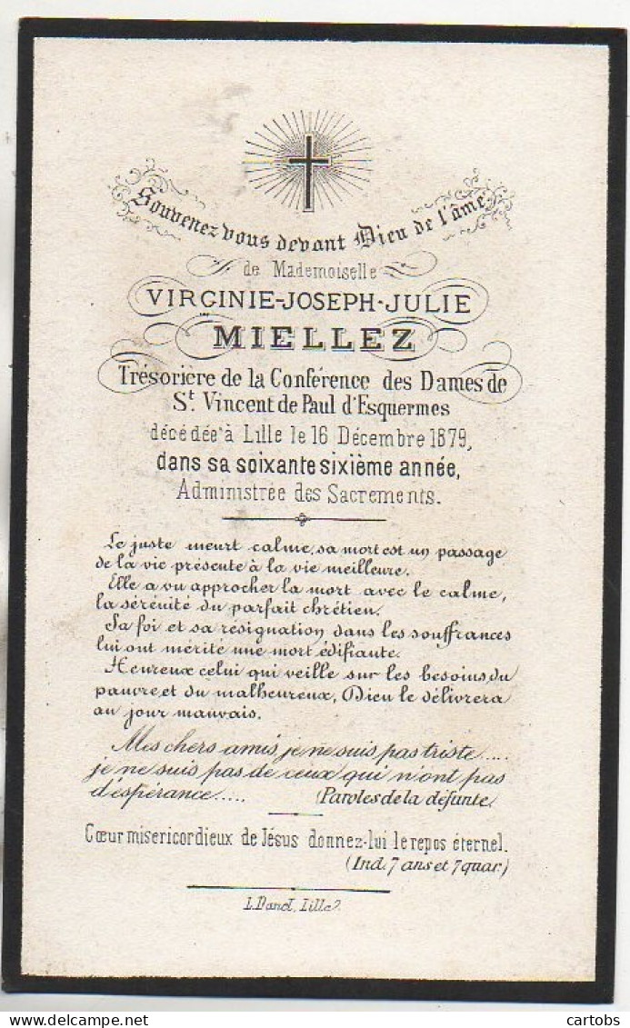 Faire Part De Décès 1879 - Obituary Notices