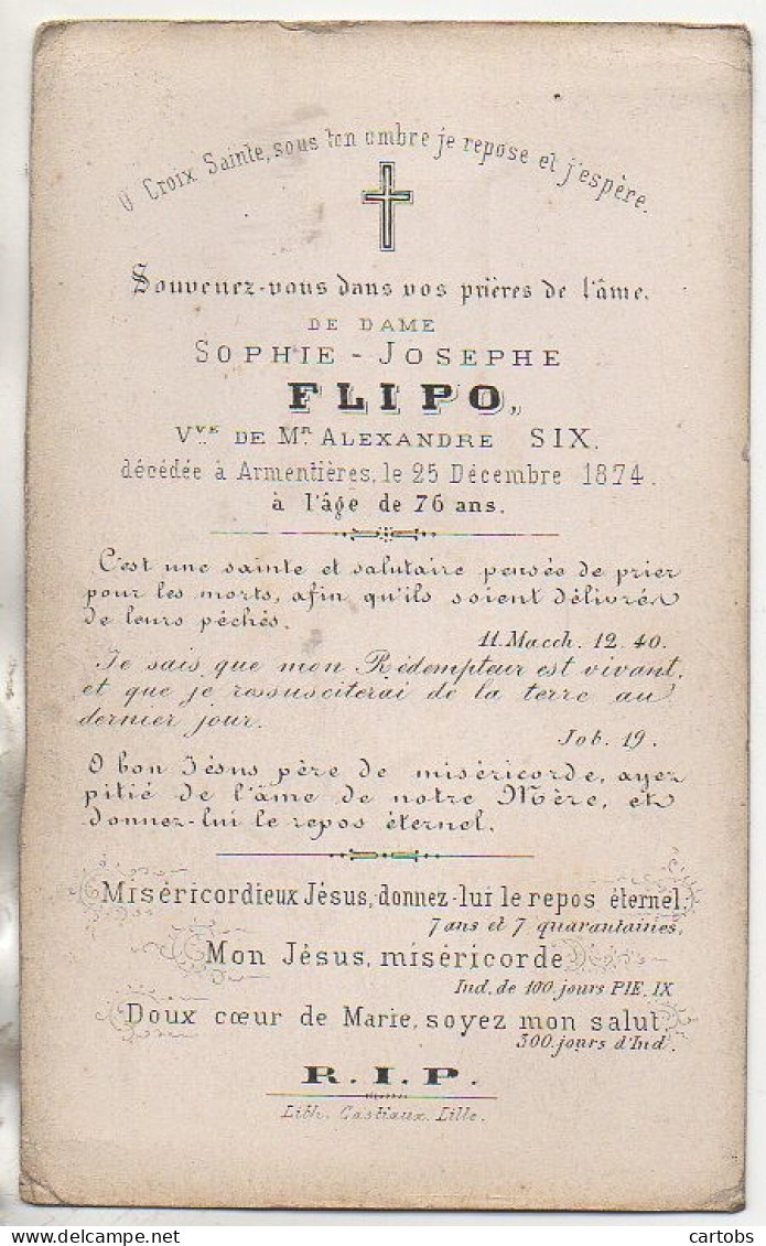 Faire Part De Décès 1874 - Obituary Notices