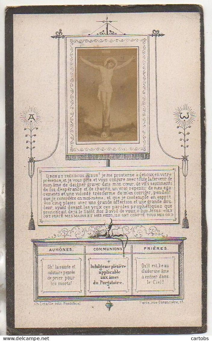 Faire Part De Décès 1874 - Obituary Notices