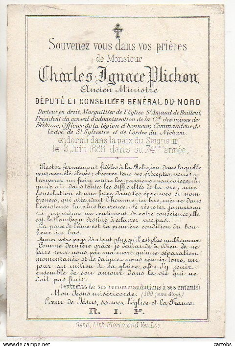 Faire Part De Décès 1888 - Obituary Notices