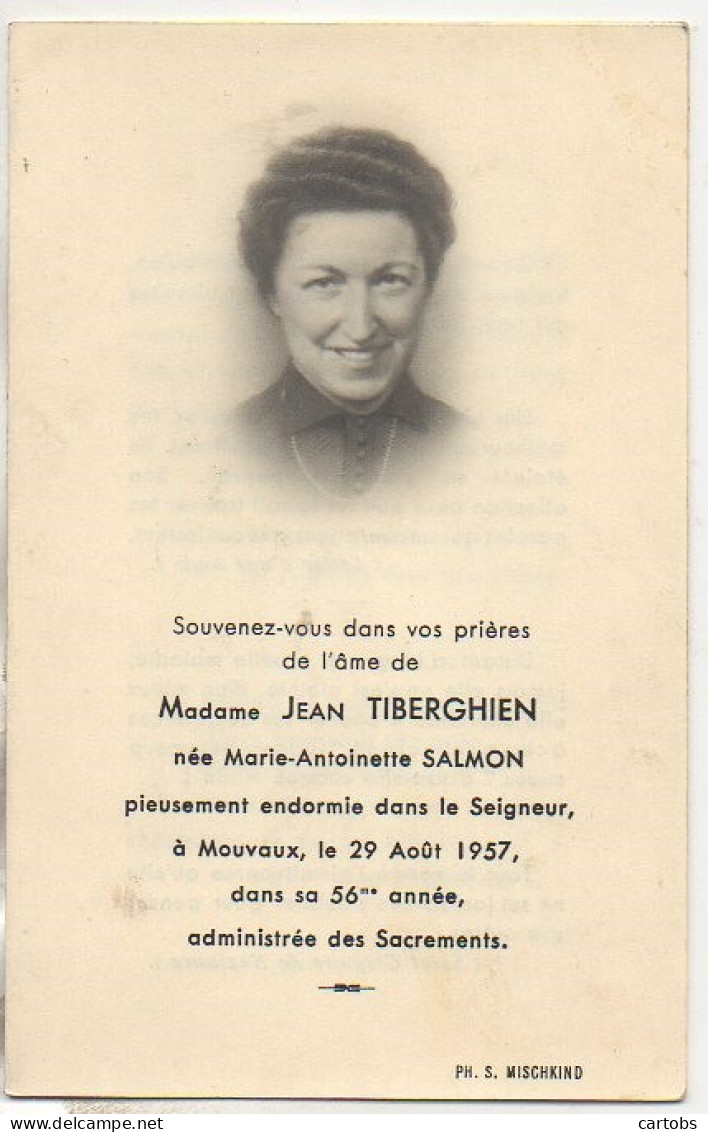 Faire Part De Décès 1957 - Esquela