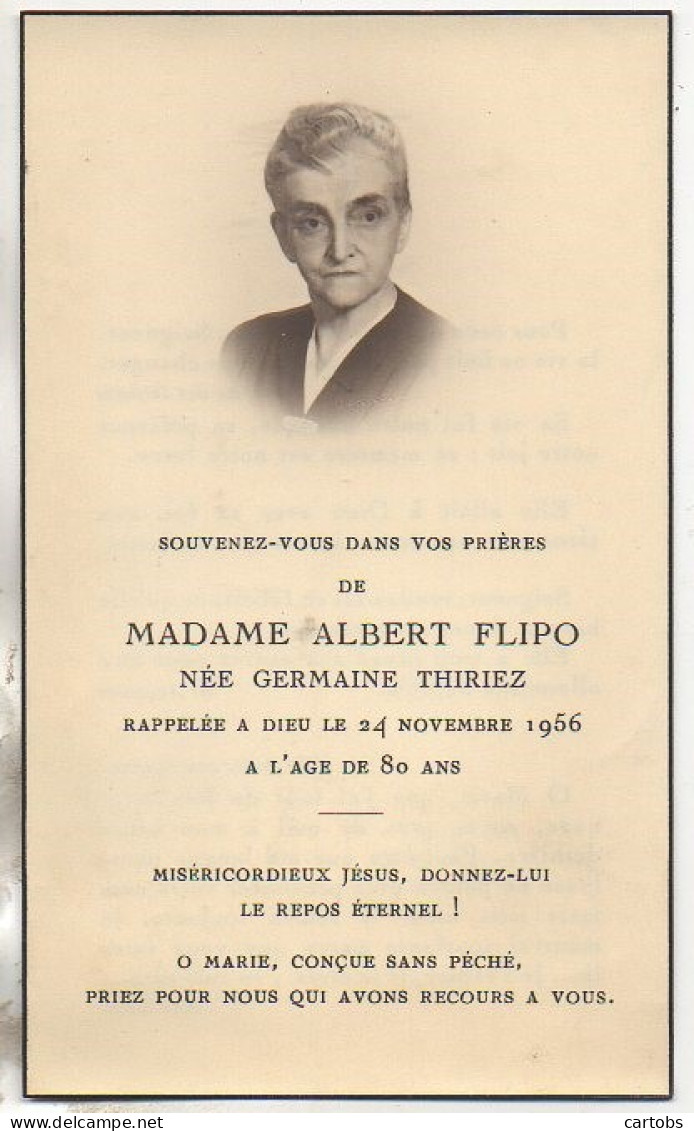 Faire Part De Décès 1956 - Obituary Notices