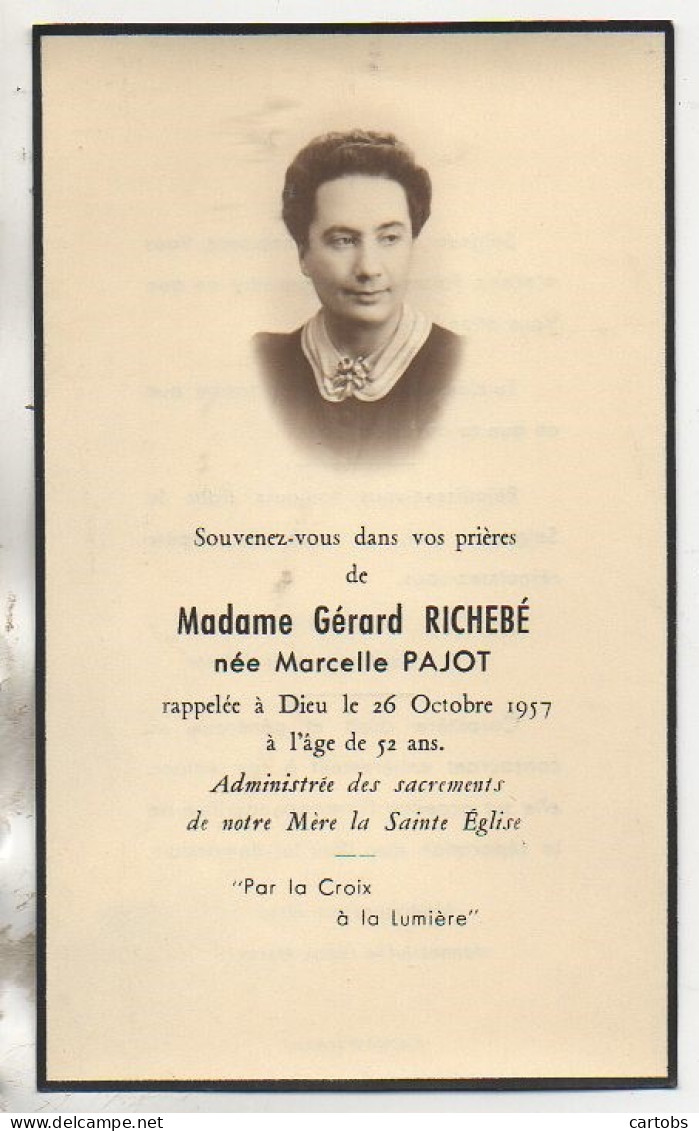 Faire Part De Décès 1957 - Obituary Notices