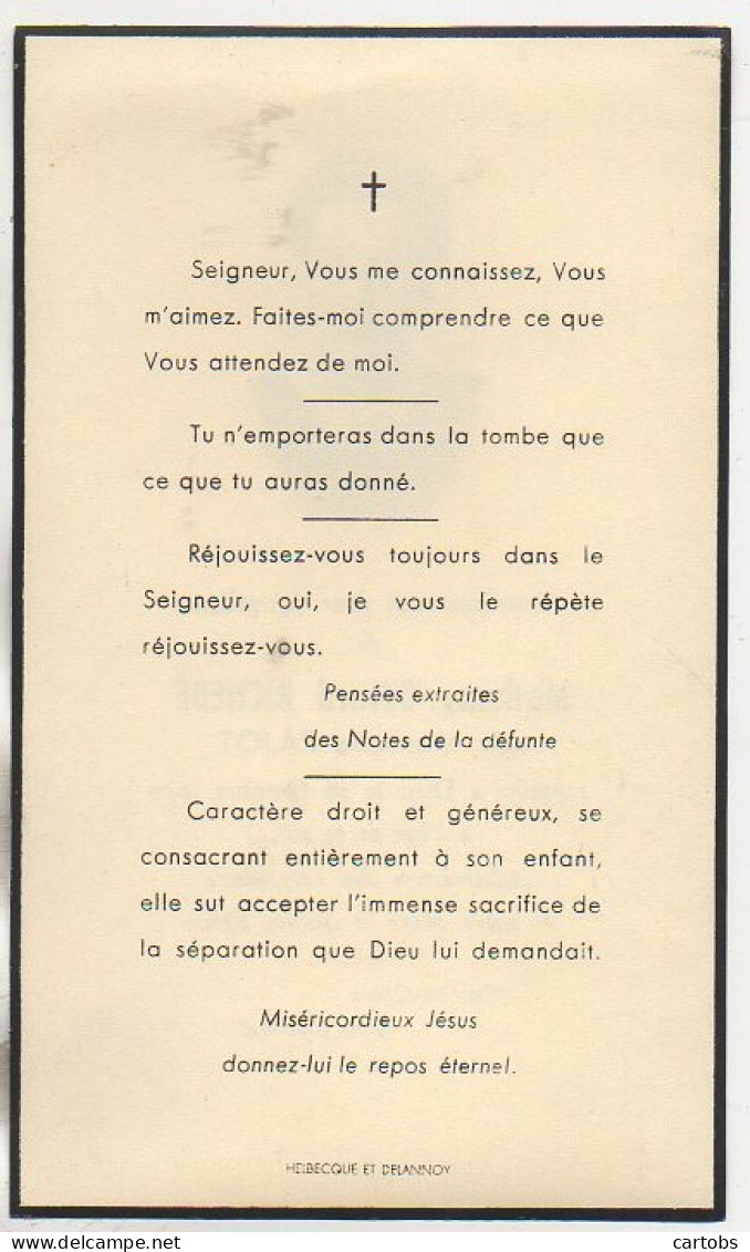 Faire Part De Décès 1957 - Obituary Notices