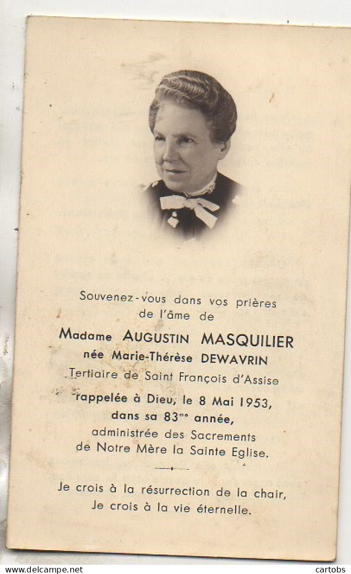 Faire Part De Décès 1953 - Obituary Notices