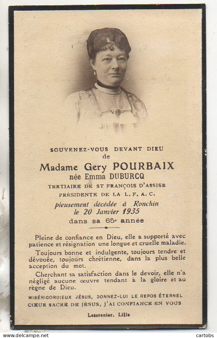 Faire Part De Décès 1935 - Obituary Notices