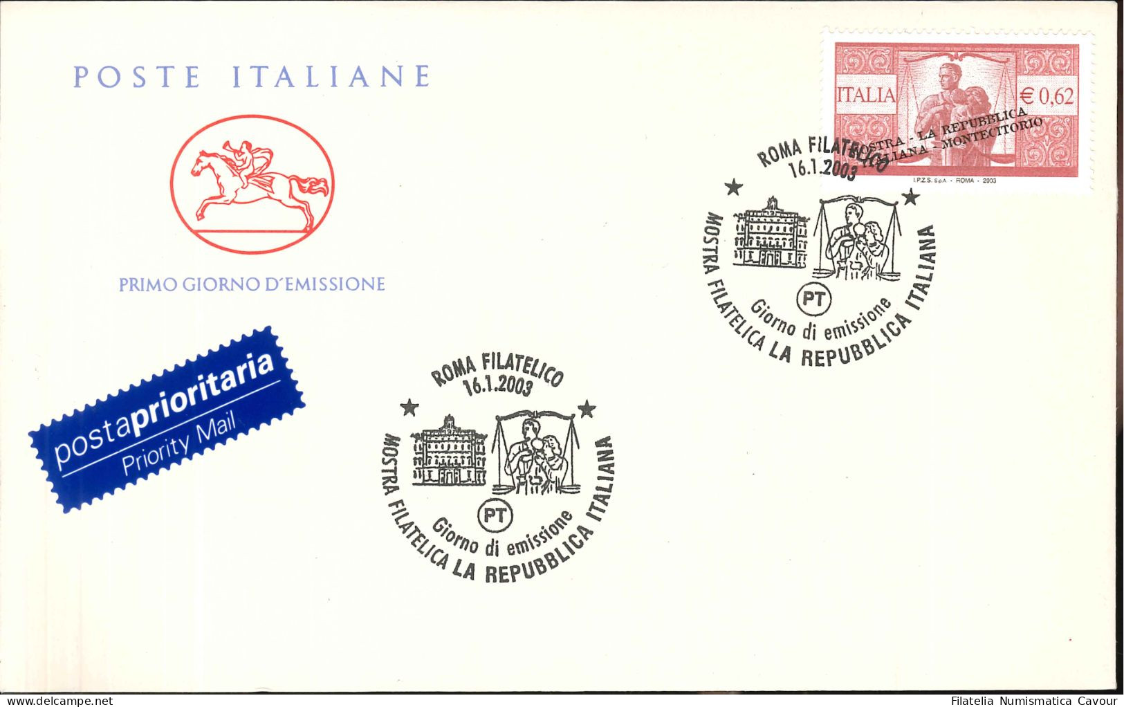 2003 - FDC Annata Completa 45 Buste "CAVALLINO" + Annulli Speciali  - VEDI VIEDO (1128) - FDC