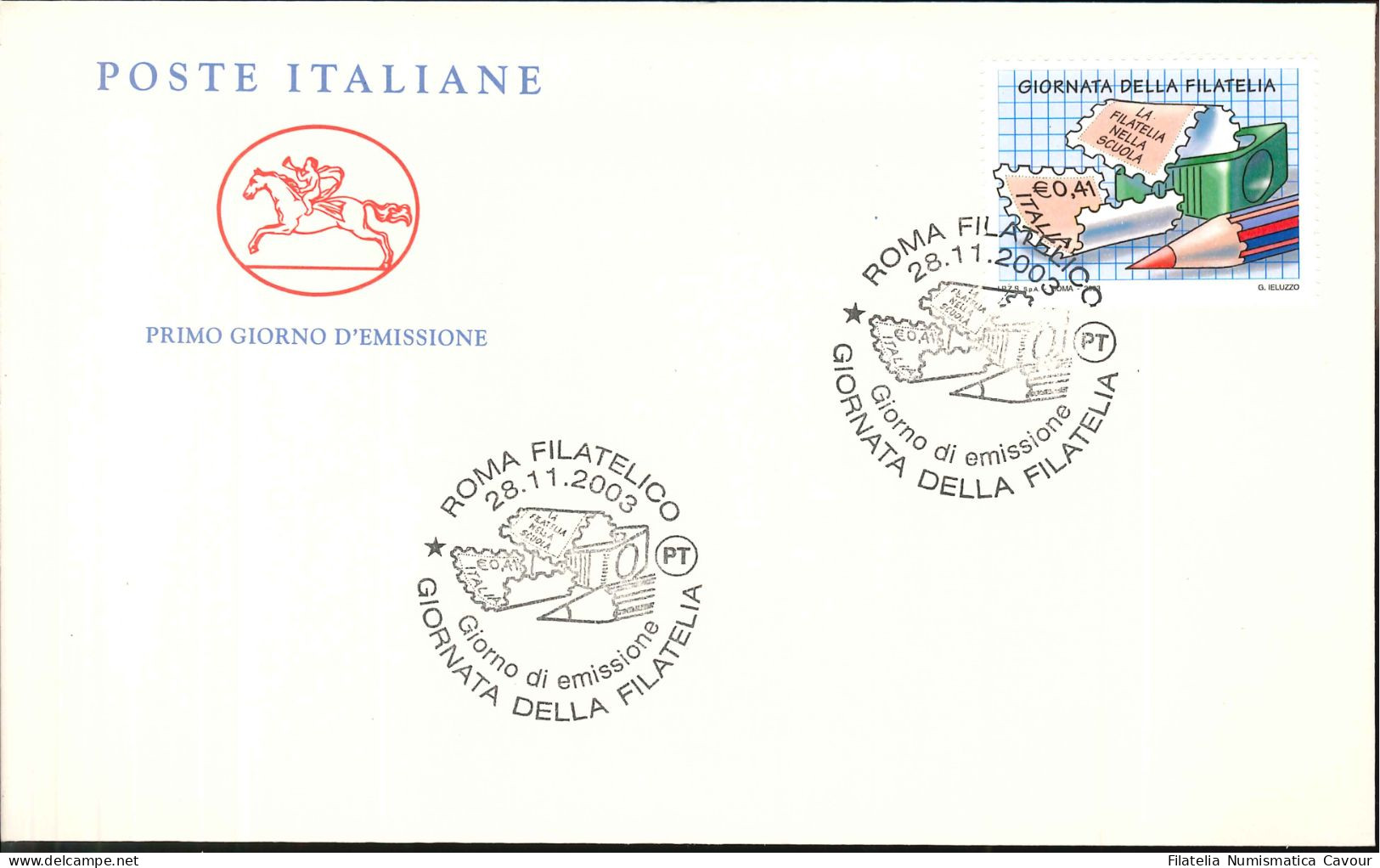 2003 - FDC Annata Completa 45 Buste "CAVALLINO" + Annulli Speciali  - VEDI VIEDO (1128) - FDC