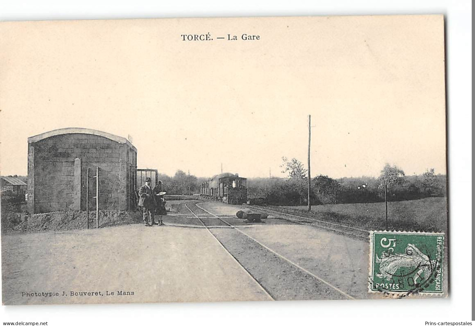 CPA 72 Torcé La Gare Et Le Train Tramway - Autres & Non Classés