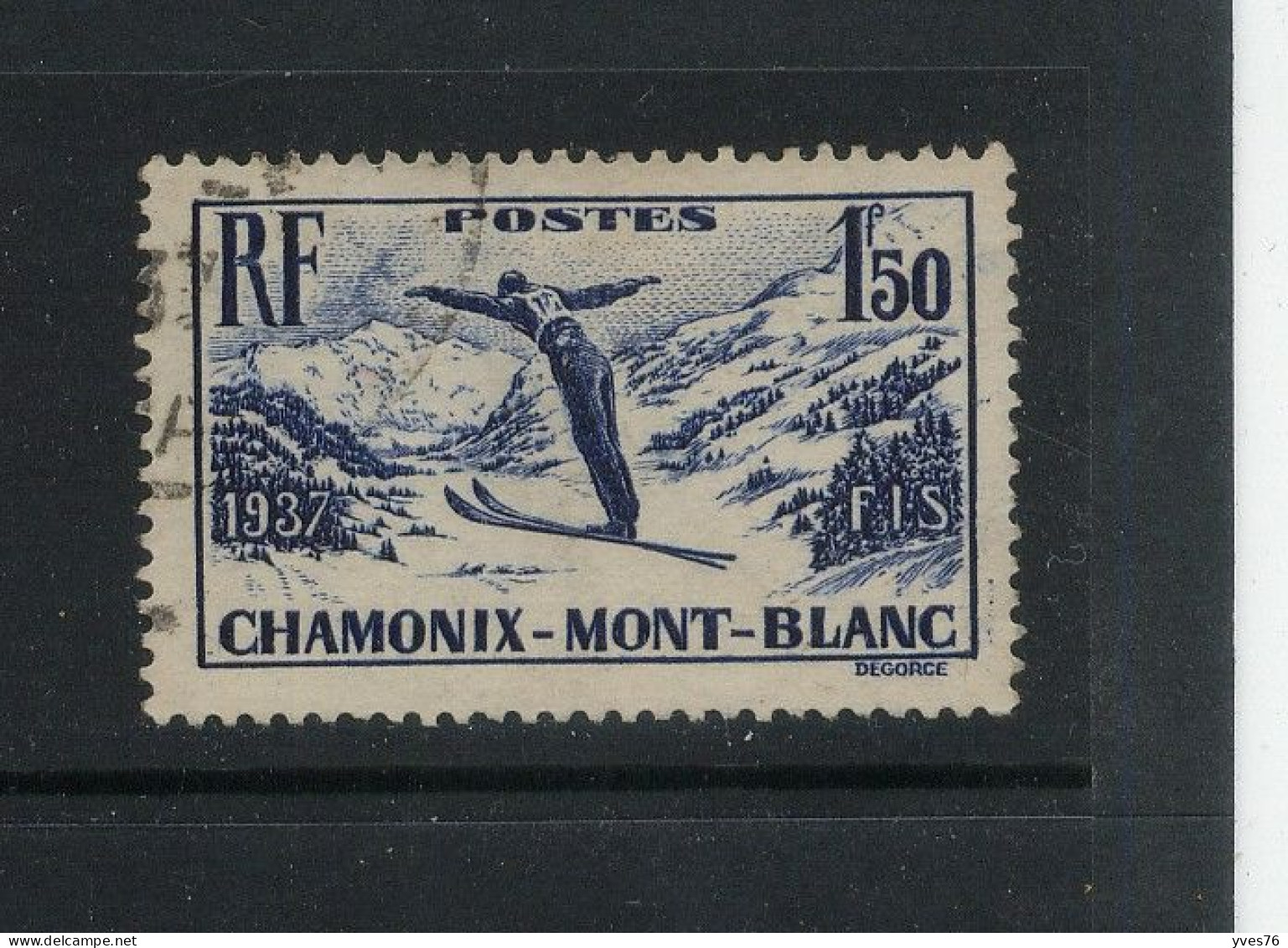 FRANCE - Y&T N° 334° - Ski - Chamonix - Oblitérés