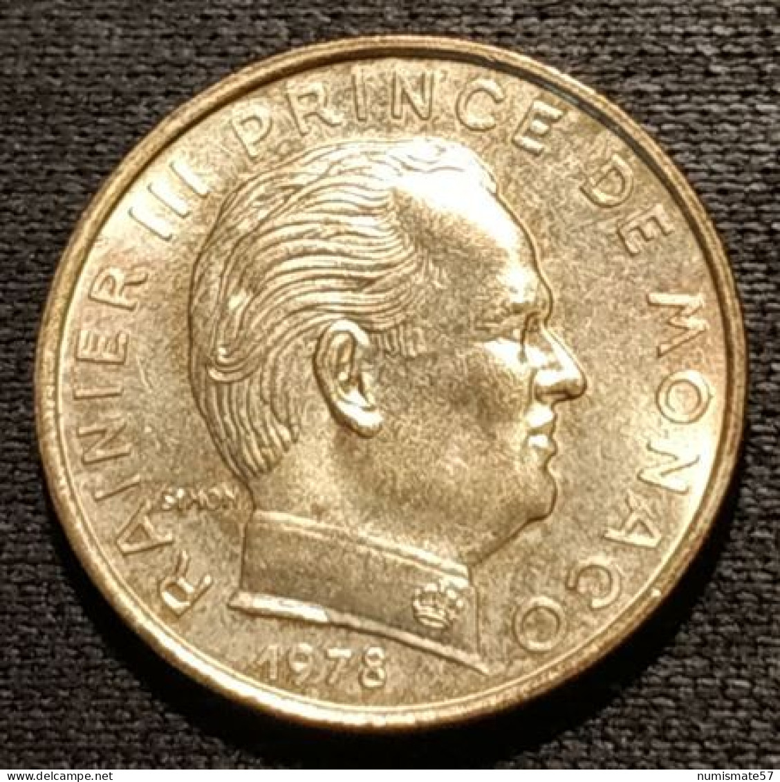 RARE - MONACO - 5 CENTIMES 1978 - Rainier III - KM 156 - ( 50 000 Ex. ) - 1960-2001 Nieuwe Frank