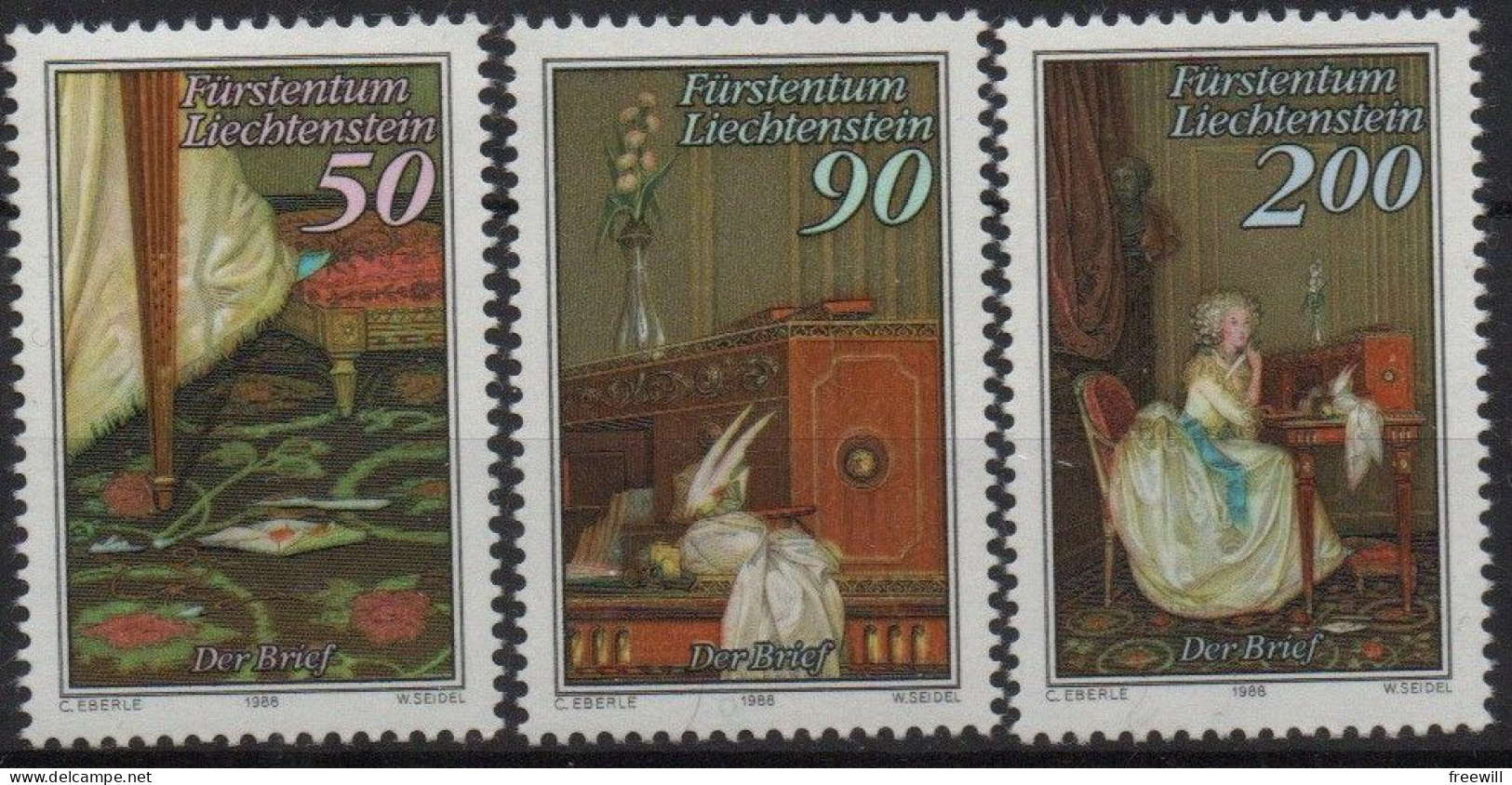 Liechtenstein 1988 Tableaux -paintings XXX - Unused Stamps