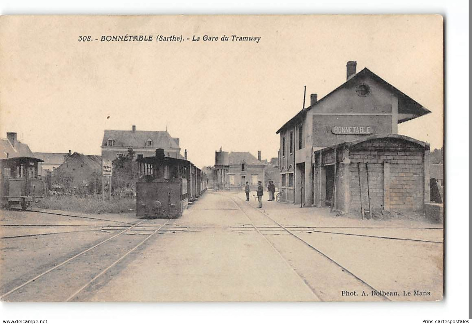 CPA 72 Bonnétable La Gare Et Le Train Tramway - Bonnetable