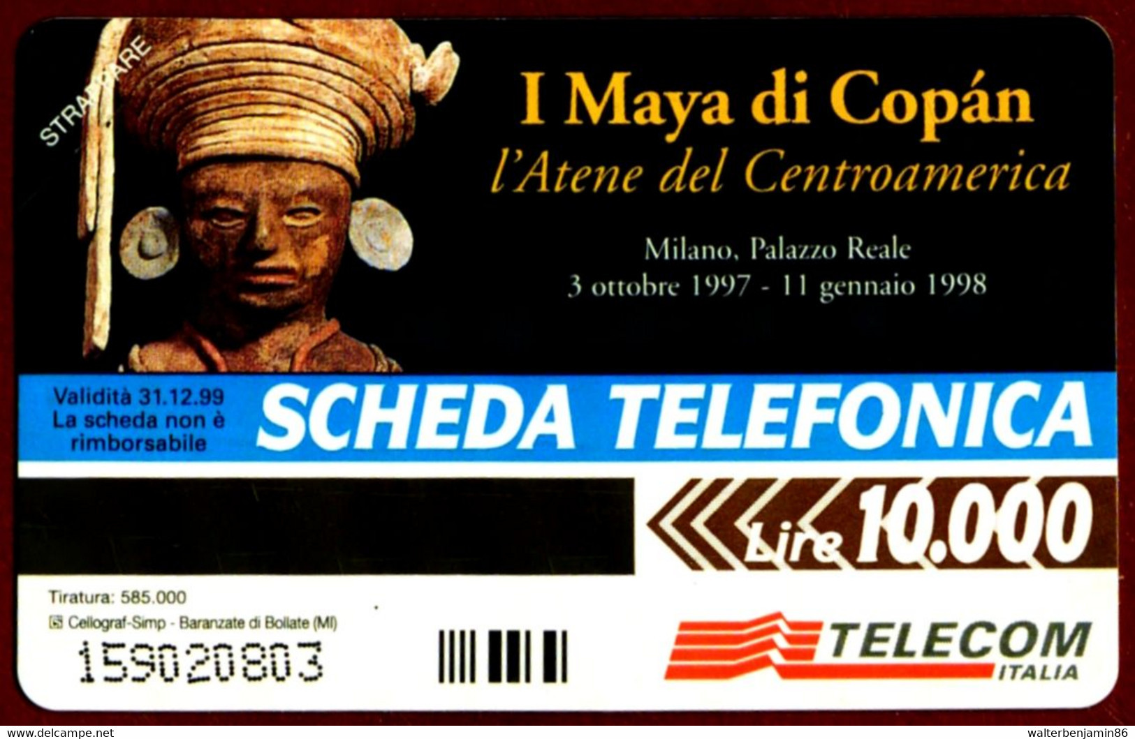 G 659 C&C 2732 SCHEDA TELEFONICA NUOVA MAGNETIZZATA I MAYA DI COPAN - Öff. Gedenkausgaben