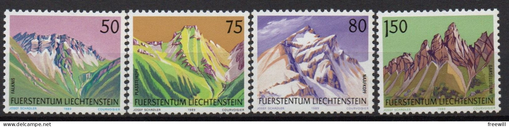 Liechtenstein 1989 Montagnes , Bergen , Hills MNH - Unused Stamps
