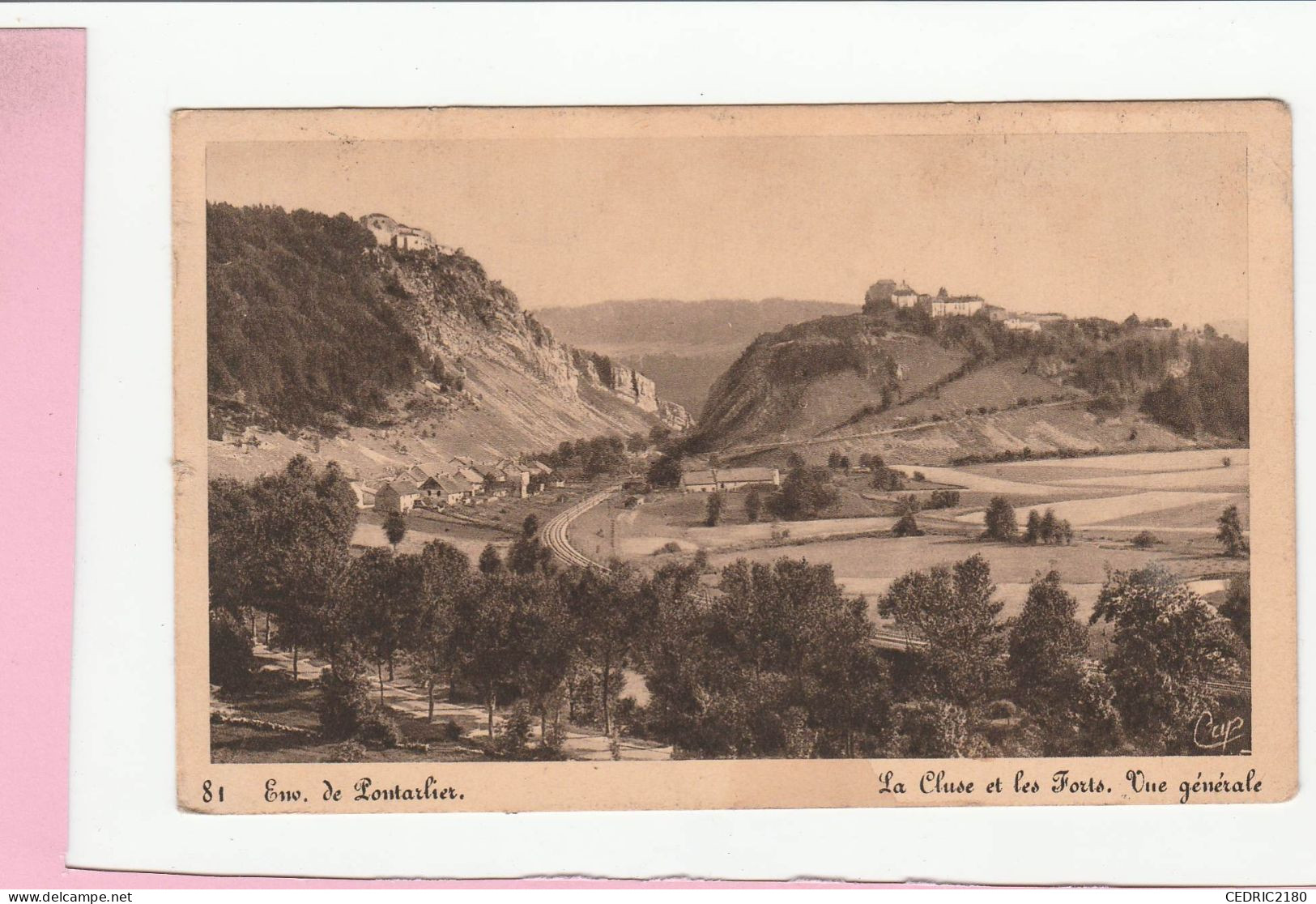 ENVIRONS DE PONTARLIER LA CLUSE ET LES FORTS VUE GENERALE - Pontarlier