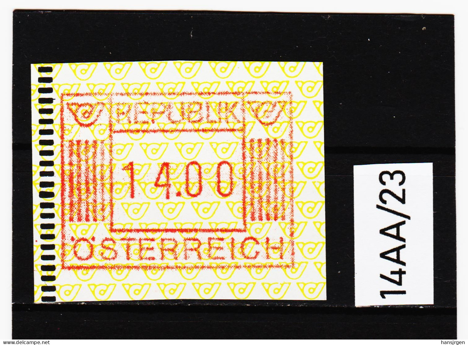 14AA/23  ÖSTERREICH 1983 AUTOMATENMARKEN 1. AUSGABE  14,00 SCHILLING   ** Postfrisch - Machine Labels [ATM]