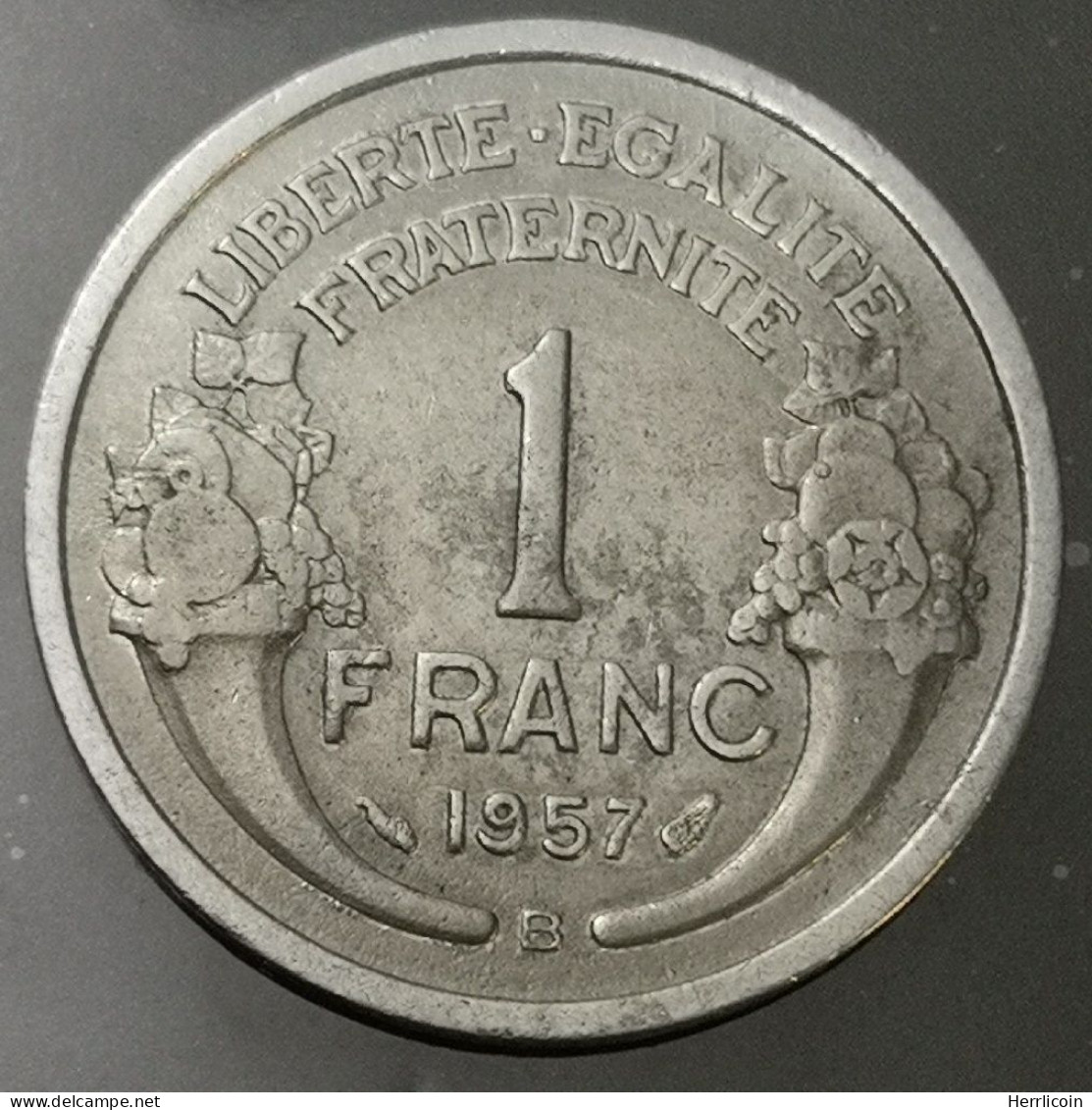 Monnaie France - 1957 B - 1 Franc Morlon Aluminium, Légère - 1 Franc