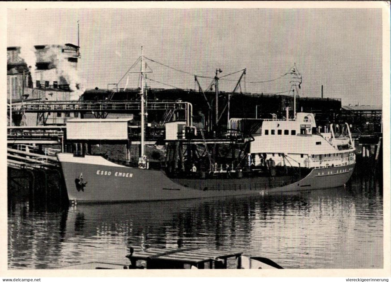 ! S/w Ansichtskarte Ship, Tankschiff, Tanker, Esso Emden - Petroleros