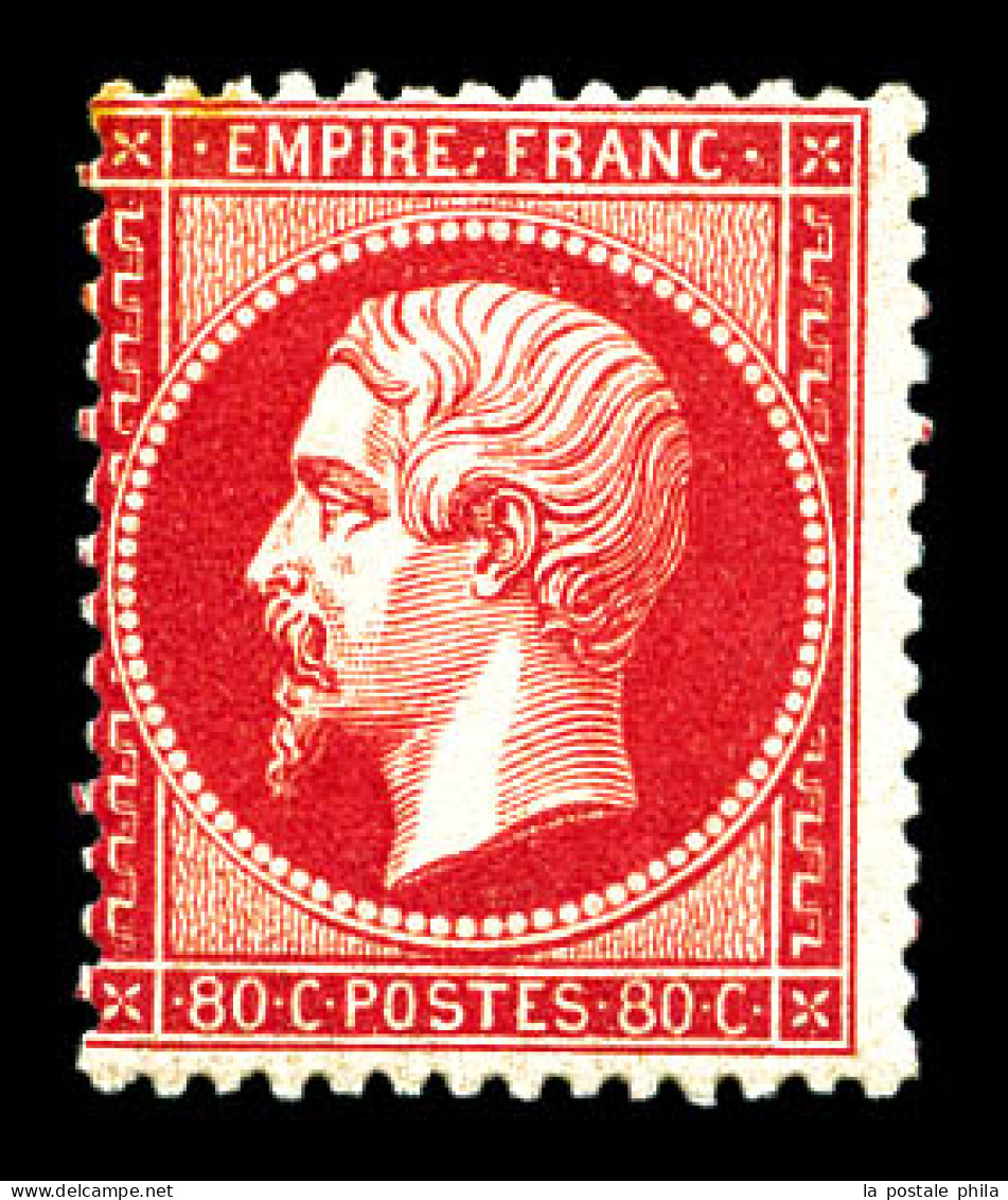 N°24, 80c Rose, Fraîcheur Postale, SUP (certificat)  Qualité: **   - 1862 Napoleon III